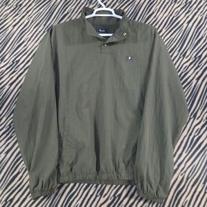 Primitive Skateboarding Mens Medium Olive Green Nylon Windbreaker Anorak Jacket